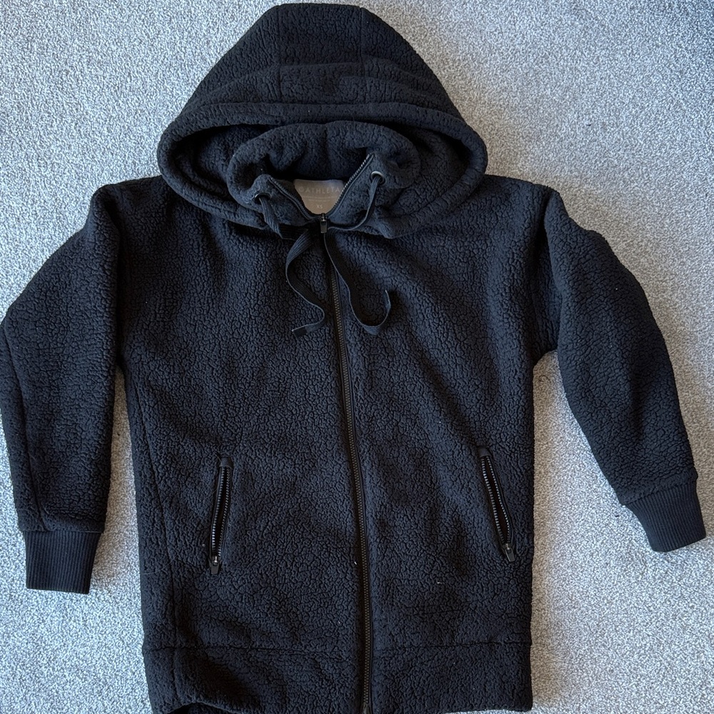Athleta Teddy/Cozy Zip with Removable Hoodie